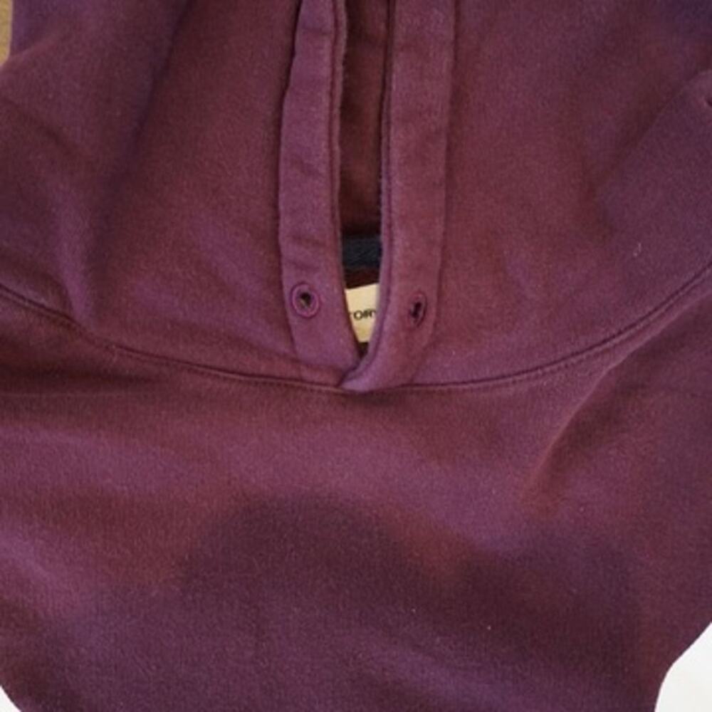 Tory Burch Sport French Terry Chevron Pullover Hoodie Maroon Womens Size Medium - Picture 5 of 7